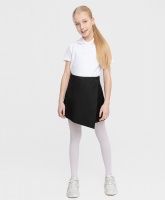 Юбка-шорты ассиметричная черная Button Blue, школьная форма для девочек  фото, kupilegko.ru